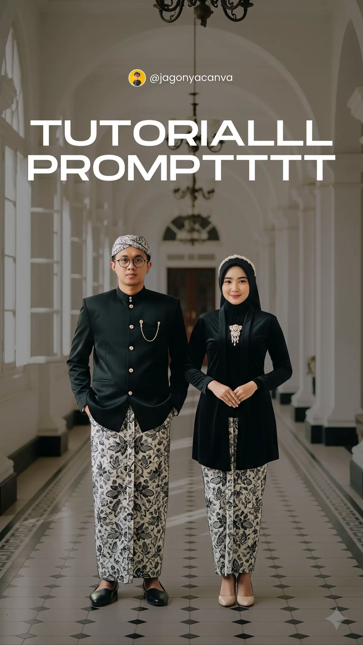 Tutorial Prompt Foto Pasangan Adat Jawa🙌🏻 #gemini #ai #prompt #tutorial 