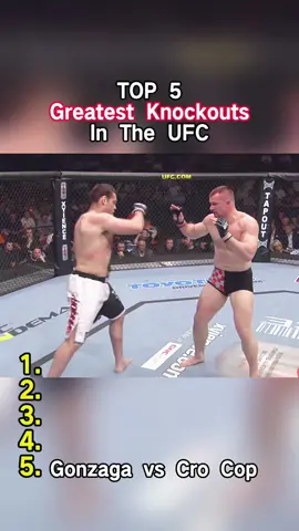 Top 5 greatest knockouts in the ufc #UFC #mma #fyp #greatest #knockout #top5 #top5ufc 