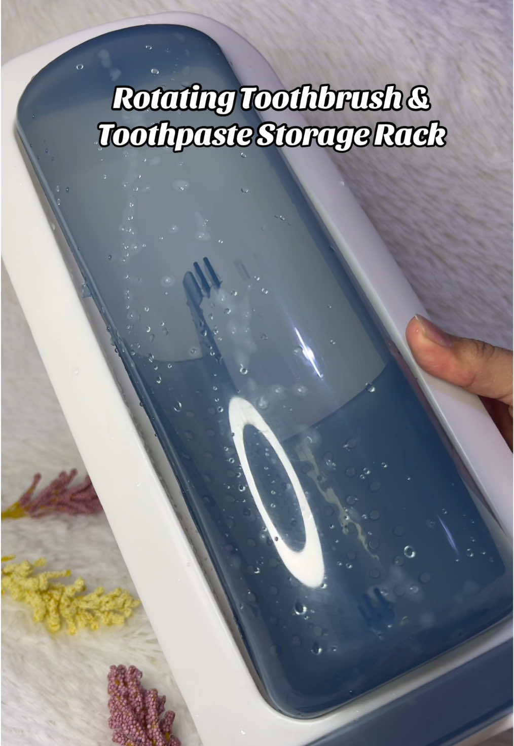Rotating Toothbrush & Toothpaste Storage Rack #rotatingtoothbrushorganizer 