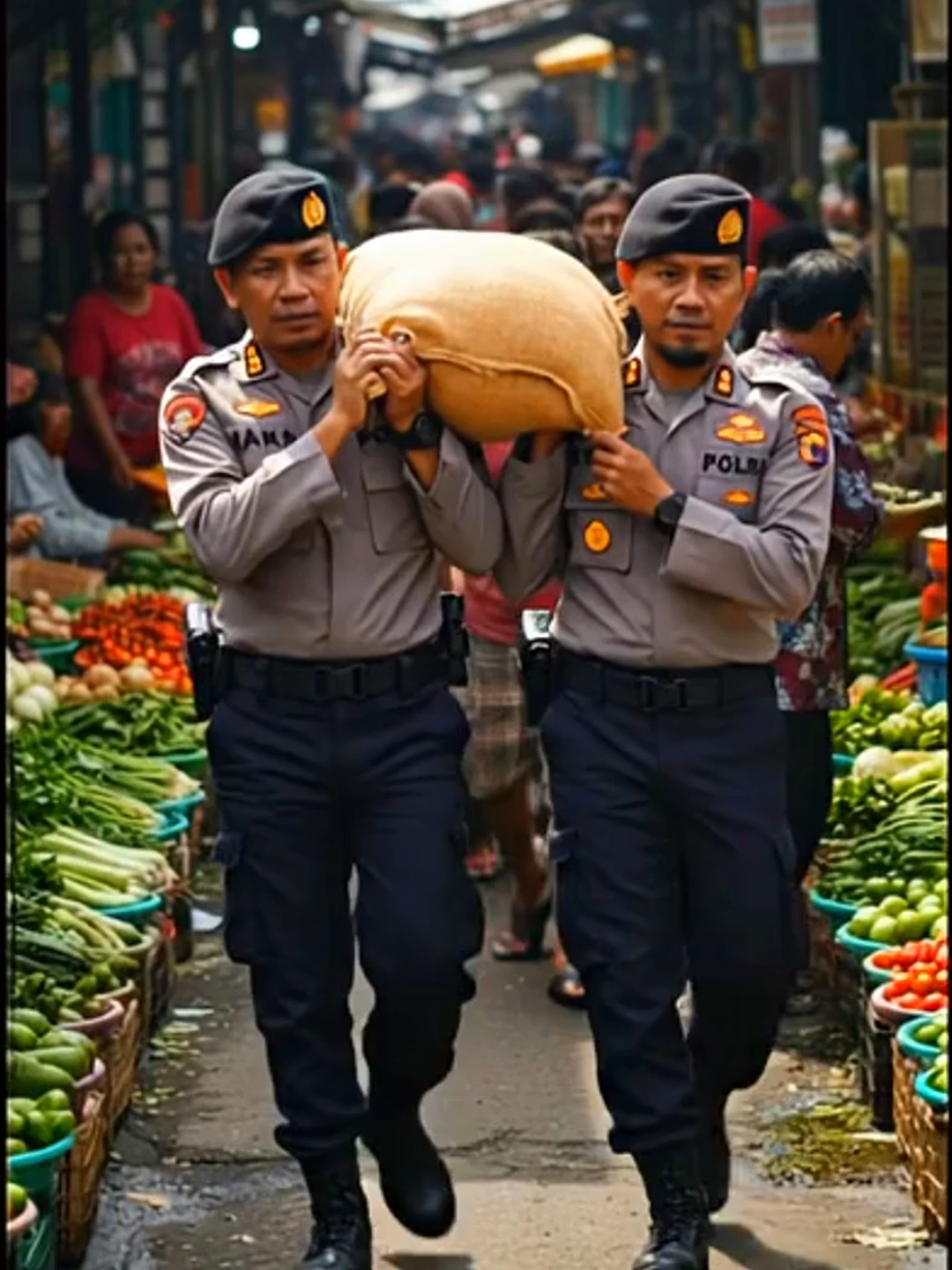 Kucing Tak Terima Saat Dua Oknum POLISI membawa Karung Beras dari Pasar  #kucingtiktok #DijaminCuan #viraltiktok @kak.niki