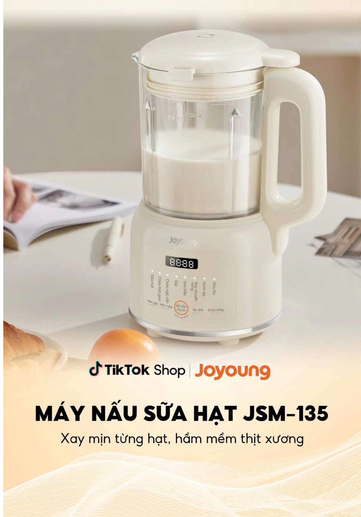 Hầm thịt bằng máy nấu sữa hạt, tại sao không ?? Không chỉ đơn giản là nấu sữa mà Máy nấu sữa hạt Joyoung JSM-135 còn thay thế rất nhiều sản phẩm gia dụng khác chỉ gói gọn trong một em máy nhỏ xinh !!  #joyoungvietnam #HappyBirthdayJoyoung #thuongthuctronven #EnjoyBeingHealthy #maynausuahat 