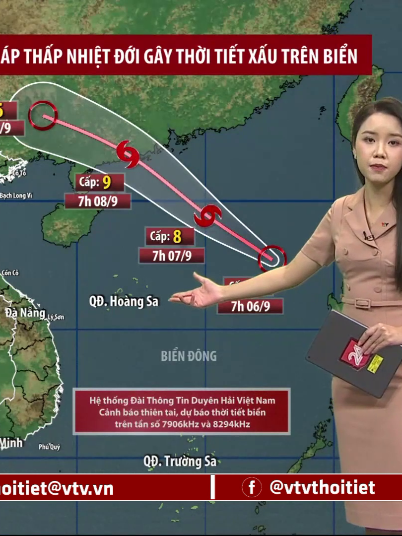 Dự báo thời tiết 11h30 - 06/09/2025 | Áp thấp nhiệt đới sẽ mạnh lên bão | VTVWDB