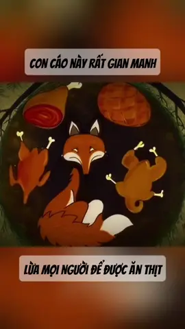 Cáo thèm thịt nên bèn vô nhà lừa người dân #cartoon #hoathinh 