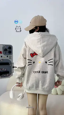 Dự báo không khí lạnh tràn về sớm, rủ bạn thân mặc Hoodie cặp nè ❄️🥶🌷#aohoodie #aohoodiezip #aohoodienibong #aohoodiephomrong #hoodiezipkitty #hoodiekitty #aokhoac 