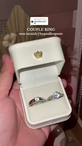 Replying to @Roschelle Jane Dongon Naraja ✨ yes non tarnish po ang couple ring na to #couplering #promisering #ringforcouple 