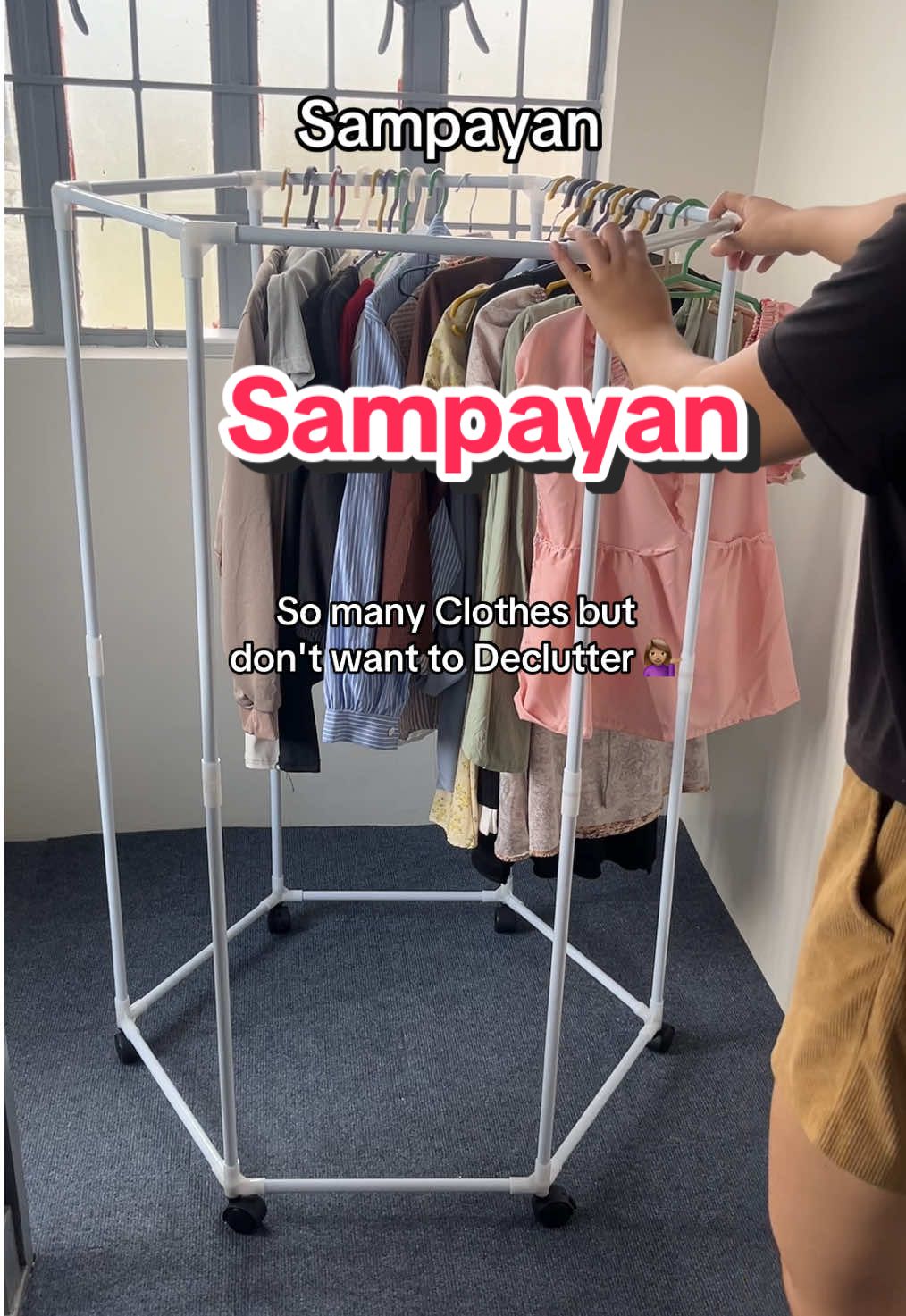 Space Saver  ✅ #sampayan #sampayanngdamit #sampayanstainlessrack #sampayanfoldable #foldablesampayanwithgulong 