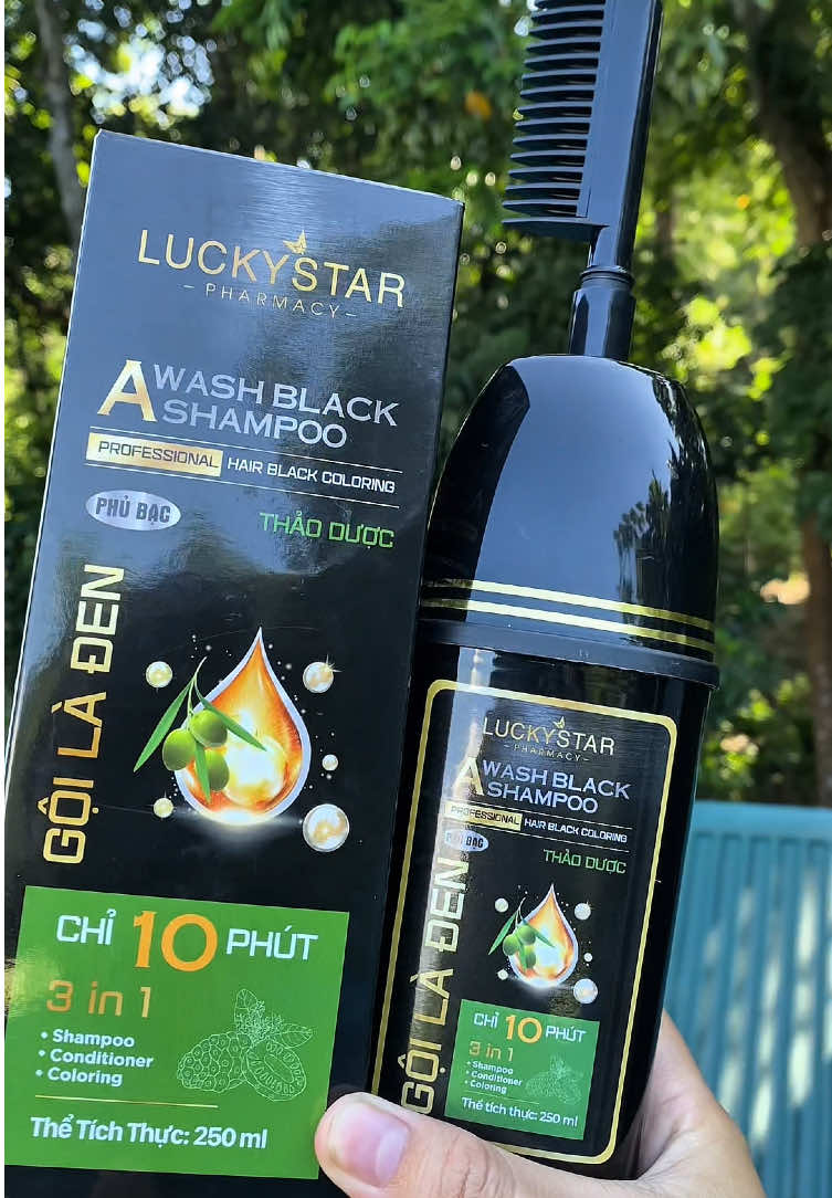 Dầu Gội phủ bạc Gội Là Đen, Gội Là Nâu #daugoiphubac #daugoiphubacluckystar #goiladen #goilanau #daugoi 