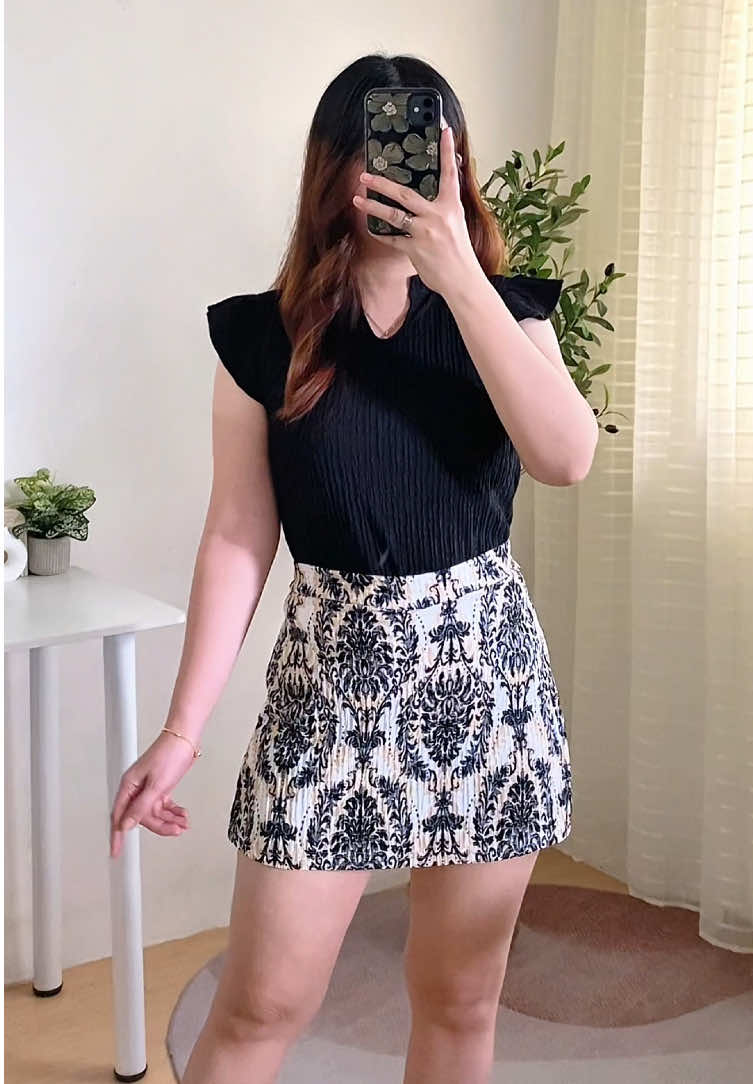 Top & Skort Set for Women 🖤 #terno #outfitideas #skort #top 