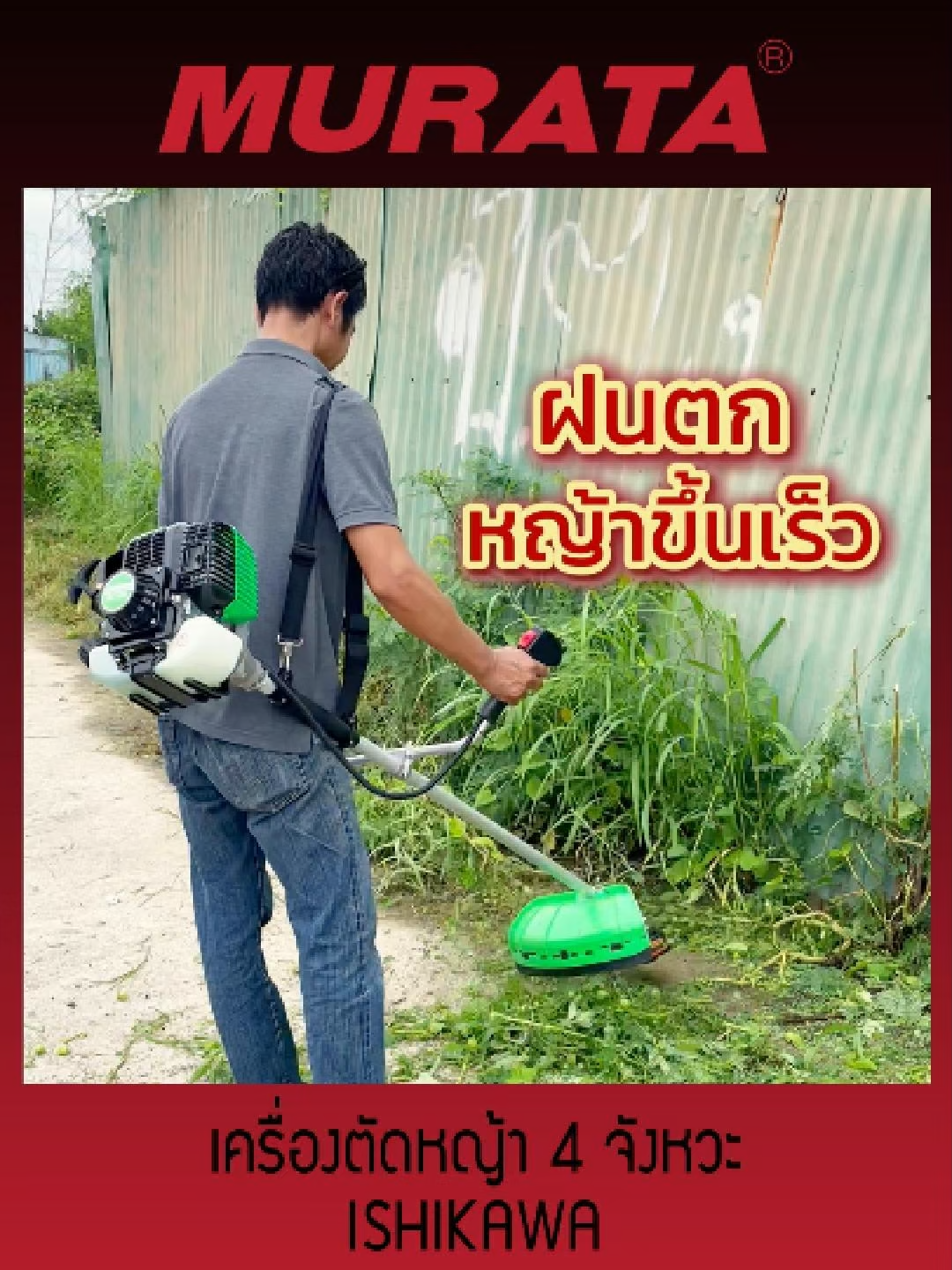 ฝนตก หญ้าขึ้นเร็ว #Murata #มูราต้า #มูราต้าเครื่องมือช่าง #เครื่องมือช่างและอุปกรณ์งานช่าง #เครื่องมือช่าง #Ishikawa #เครื่องตัดหญ้า #เครื่องมือเกษตร #เครื่องตัดหญ้า4จังหวะ