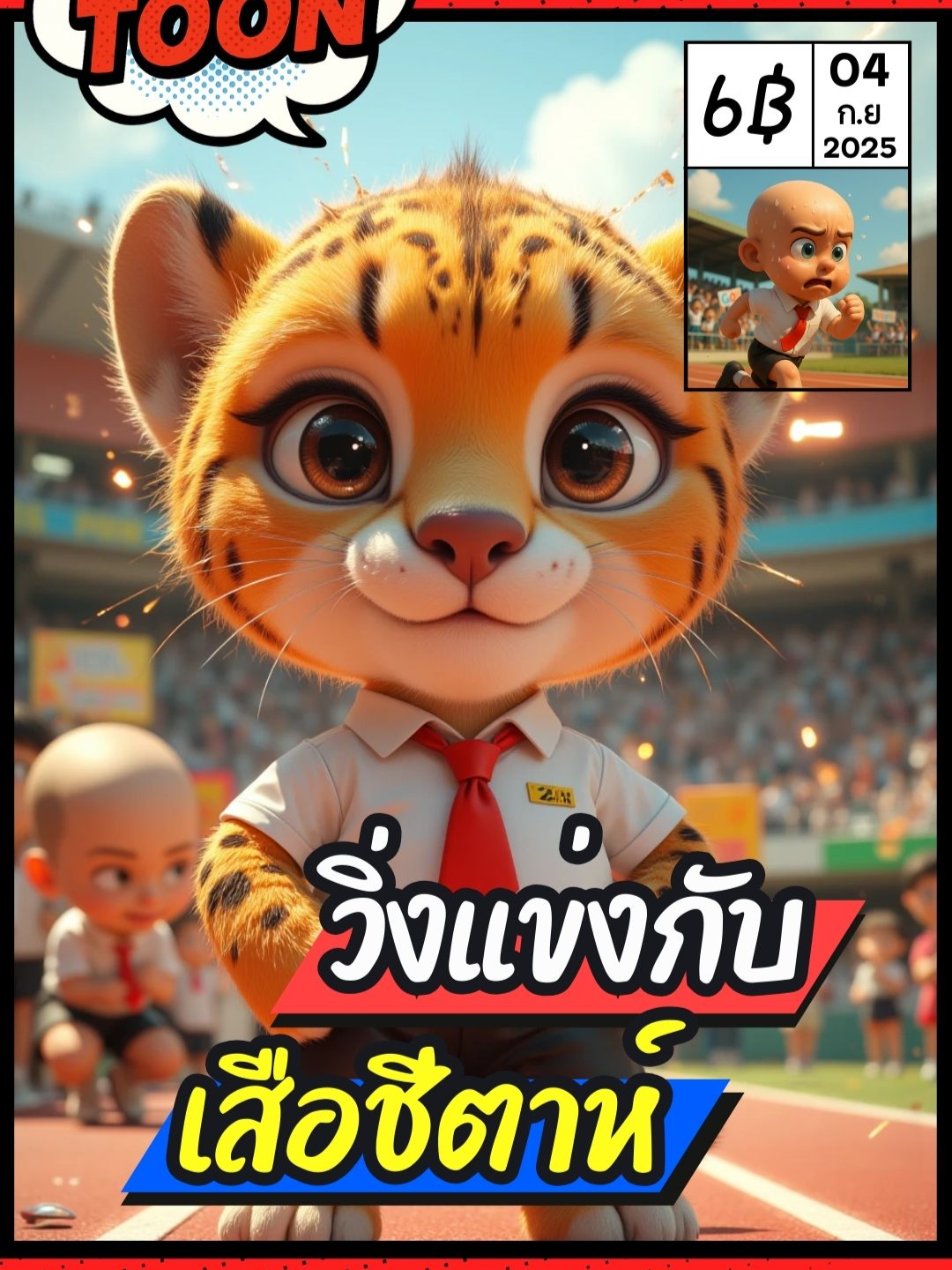 วิ่งแข่งกับชีตาห์ #chubbitoon #การ์ตูน #ตลก #นิทาน #shorts #ชูบิตูน  🙏🏻 ขอบคุณที่รับชมช่อง Chubbi Toon!  อย่าลืมกด Like 👍, Share 🔄, และ Subscribe 🔔 เพื่อเป็นกำลังใจให้ช่อง Chubbi Toon นำเสนอการ์ตูนดีๆ ต่อไปได้! 😁🎨  #โรงเรียน #การ์ตูน #การ์ตูนสำหรับเด็ก #การ์ตูนไทย #การ์ตูนตลก #การ์ตูนai #aicartoon #นิทาน #นิทานก่อนนอน #การ์ตูนไทย