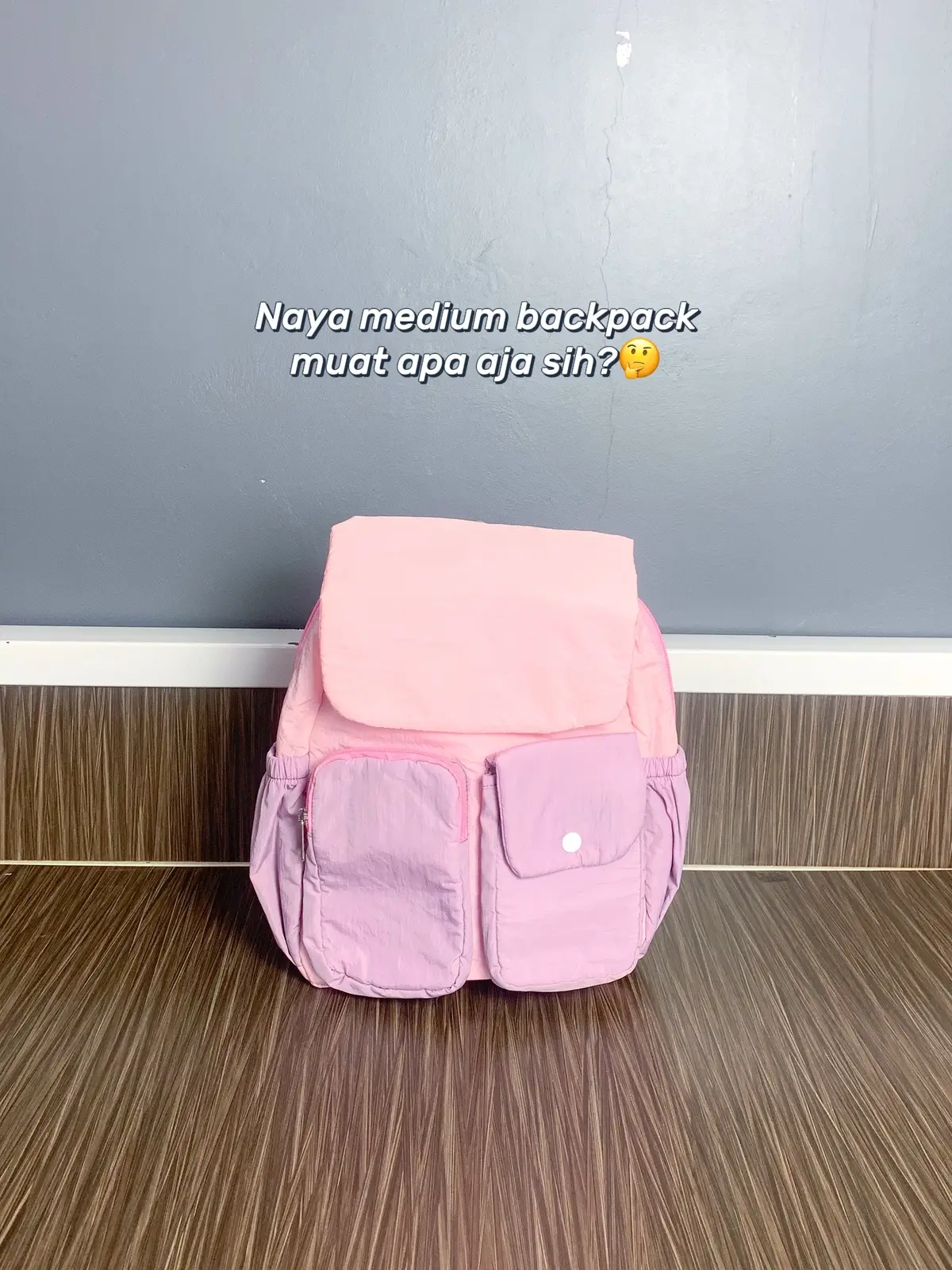 banyak yang nanya, Naya Backpack muat apa aja sih?  Udah Mimin spill yaa muat apa aja😋 #tasransel #backpack #medium #lucu #tassekolah 