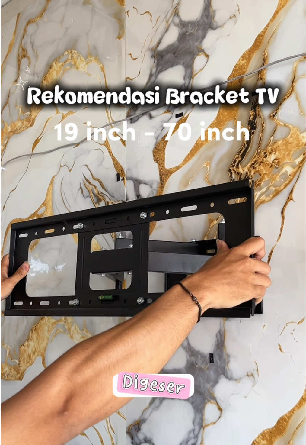 Bracket TV full besi tersedia pilihan 19 inch - 70 inch . #braket #brakettv #brackettvmurah #bracket #brackettvdinding 