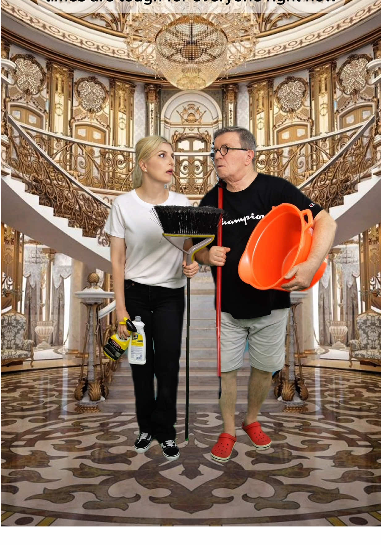 We’re at a client’s house, to whom we gave a 50% discount because times are tough for everyone right now 🤦‍♀️ #funnyvideos #funnyfamily #comedy #humor #lol 