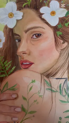 What started as a sketch slowly became alive #watercolor #watercolorpainting #natureart#arttok#portrait 