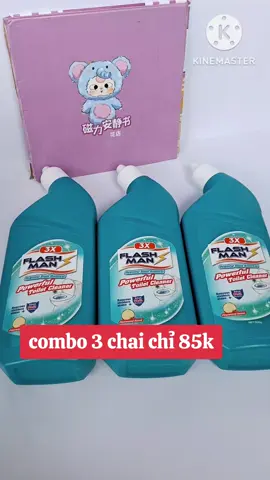 #combo 3 chai tẩy bồn cầu Flashman  #giadung #reels 