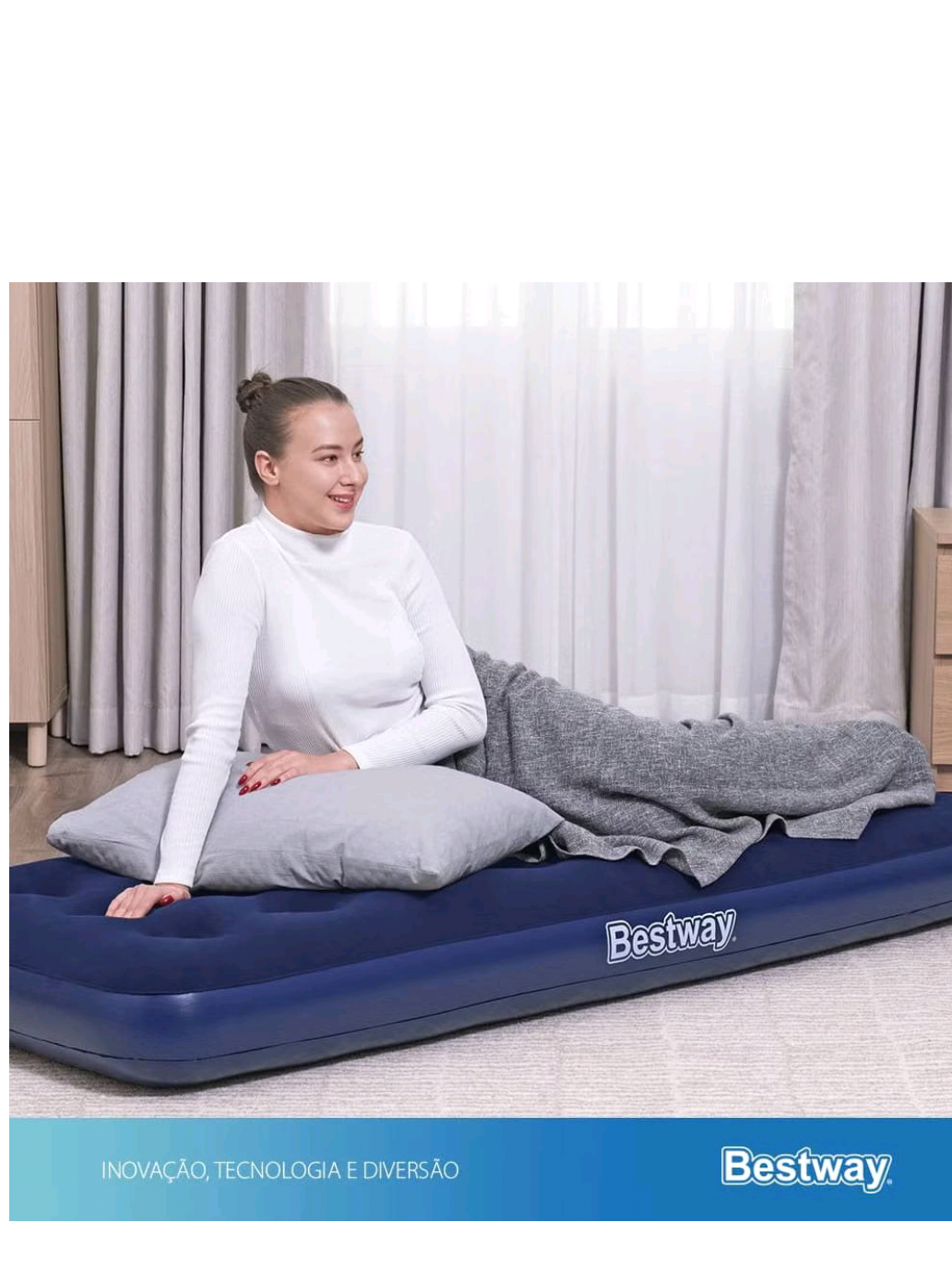 CLICK NO LINK  DA BIO 👆 #0020645.                   https://collshp.com/achadodoreinaldoalves.            Colchão Inflável Suporta Até 150kg Solteiro Camping Praia + Bomba de Ar Manual Bestway 