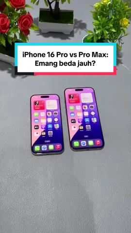 Buat kalian yang pengen tau bedanya iPhone 16 Pro vs iPhone 16 Pro Max, ini dia nih! Kalian lebih cocok yang mana? #iphone #apple #appleiphone #iphone16pro #iphone16promax 