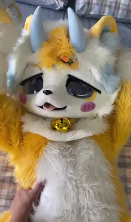 The defeated kitten dragon was knocked down, humming 