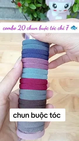 Combo 20 chun buộc tóc dùng bao giờ mới hết ạ #chunbuoctoc #daychunbuoctoc 