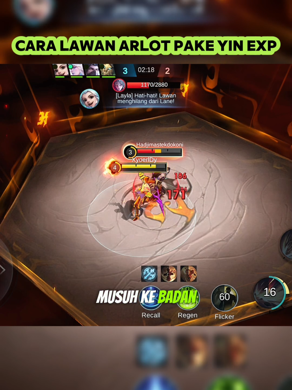 Cara lawan arlot pake yin exp #MLBBNEXT2025 #SeasonsEndGiveaway #Luckystarchest #Firstrecharge 