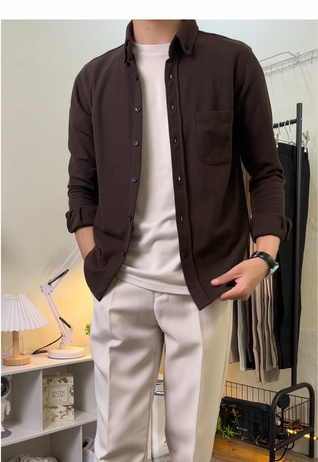 cakep untuk style casual or formal👌#outfitcowok #kemejapria 