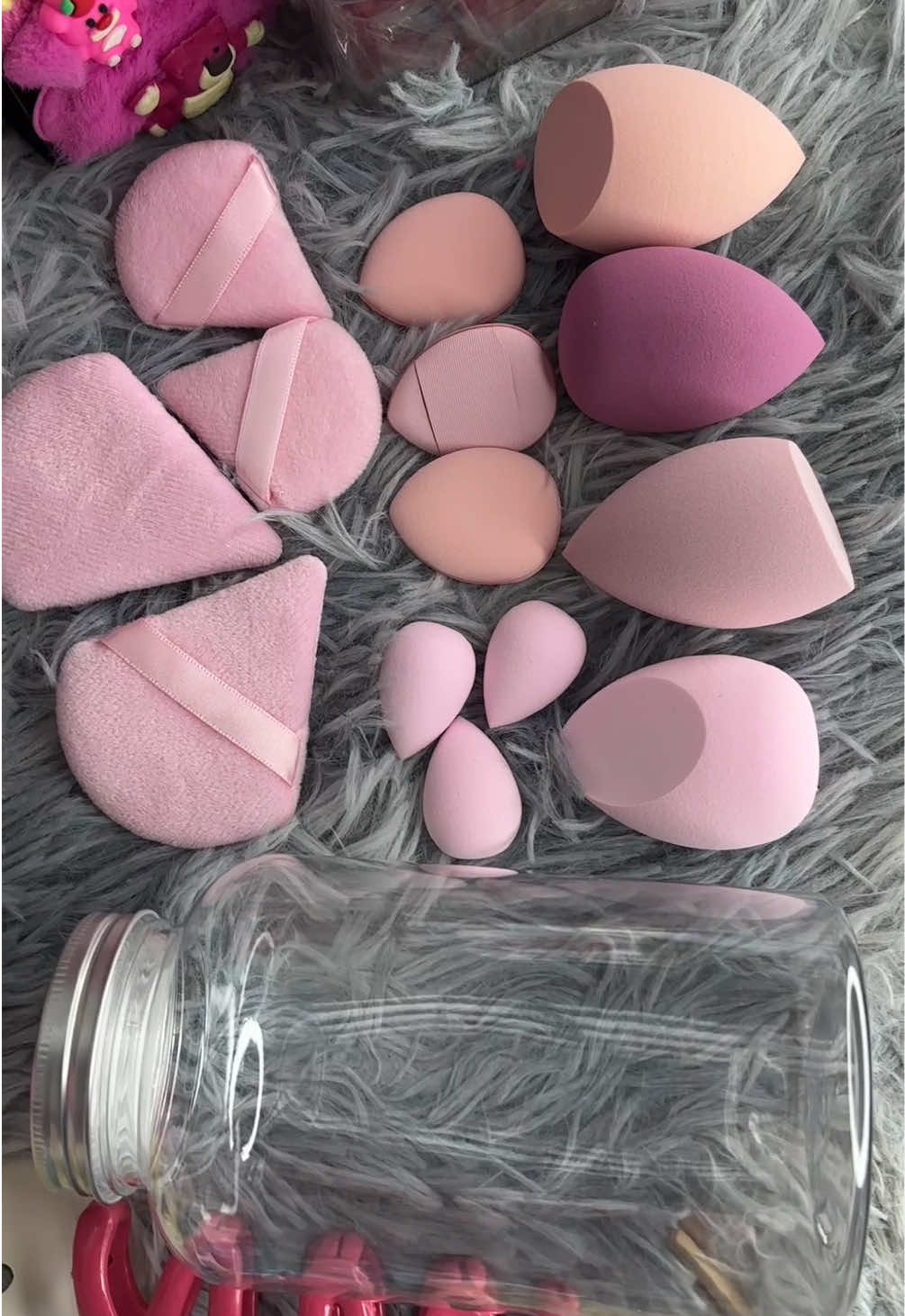 The 14pcs powder puff set is so pretty!#beauty #powderpuff #makeupsponge #puff #Gifts 