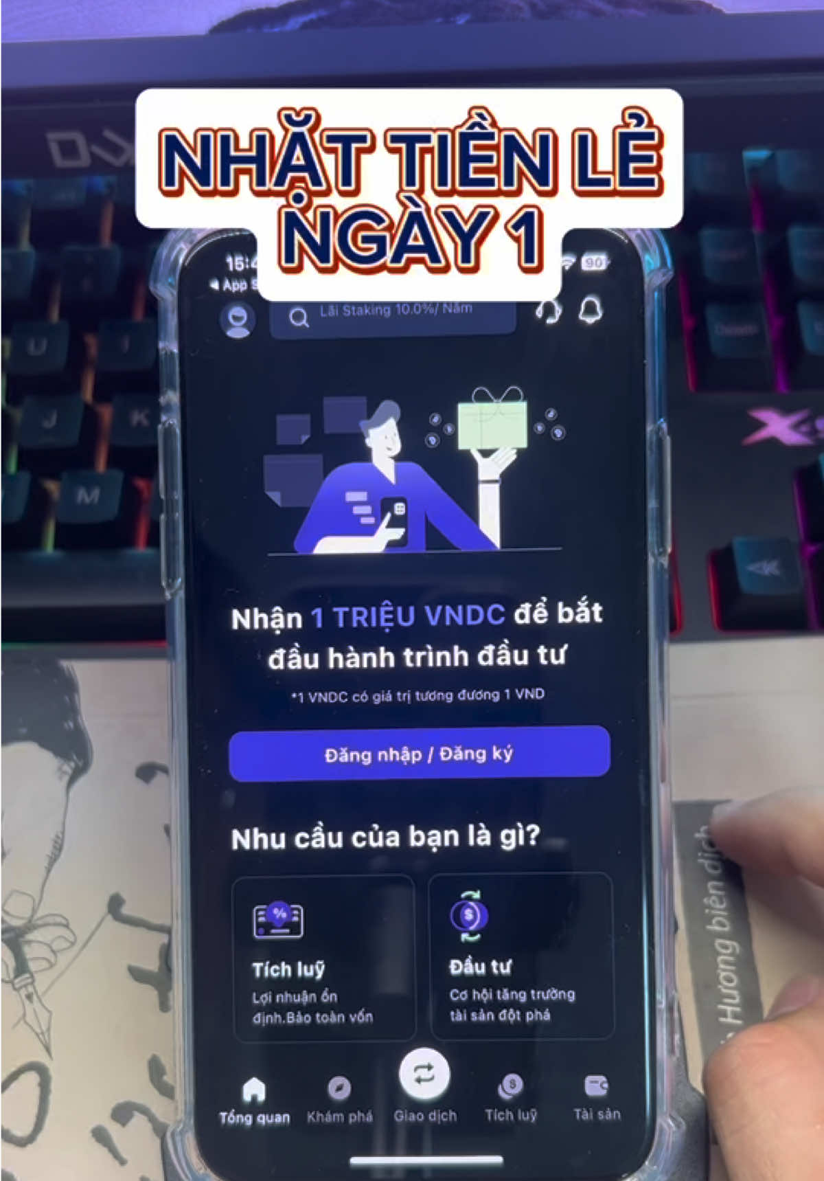 NGÀY 1: HƯỚNG DẪN NHẶT XU LẺ #affiliatecrypto #xuhuongtiktok #nhattienle #atx #kiemtienonline #crypto 
