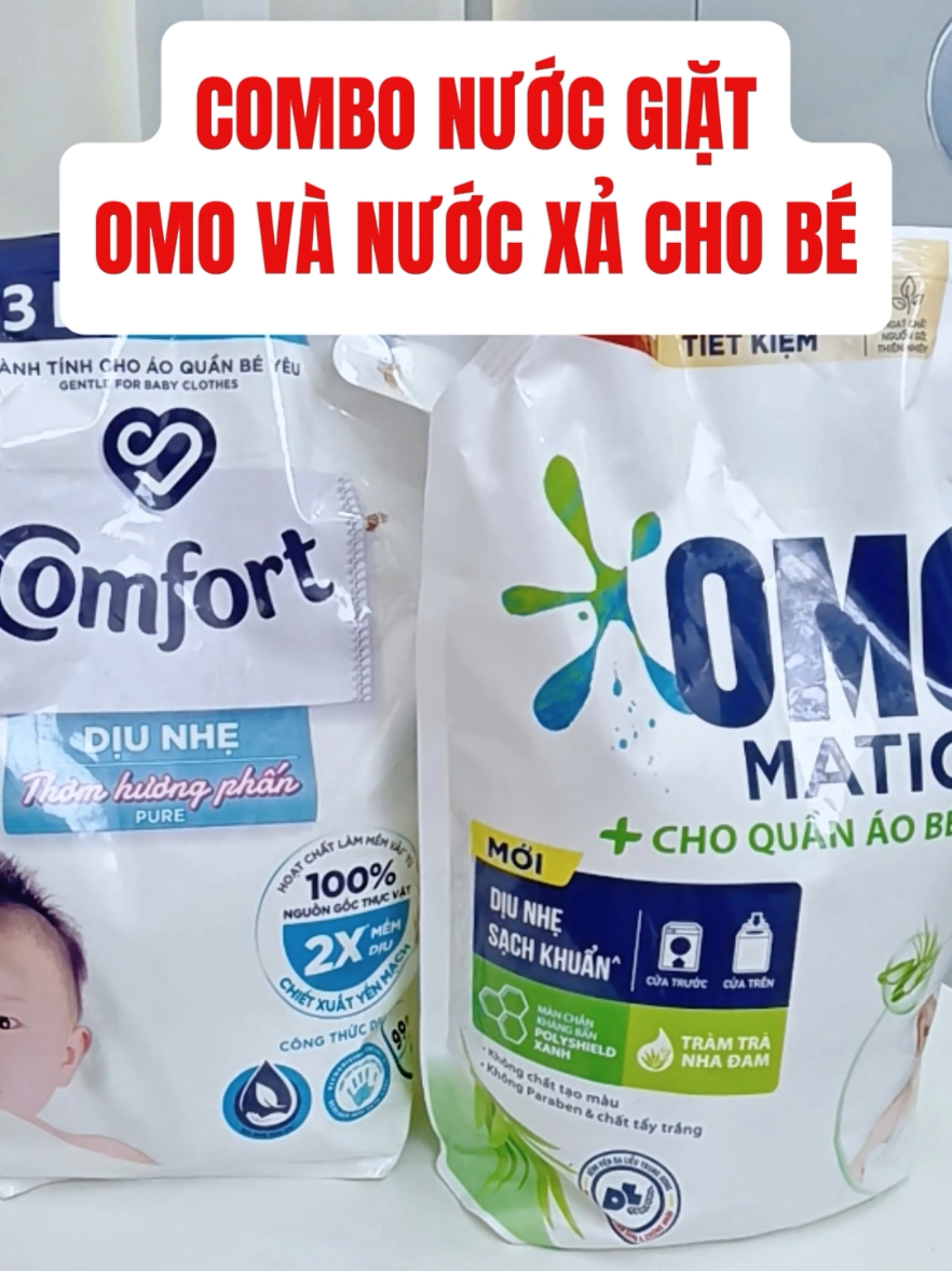 Combo Nước Giặt Omo Cho Bé Và Nước Xả. #omo #comfort #mengaday #tabimmenga #mevabe @Tã Bỉm Mẹ Nga @Tã Bỉm Mẹ Nga @Tã Bỉm Mẹ Nga 