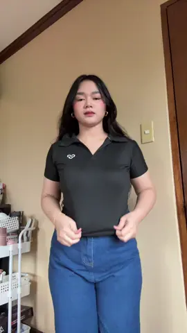 Ganda mg polo top ko!!🥰🫶🏻 #polotop #OOTD #casualoutfit #midsize #shirt 