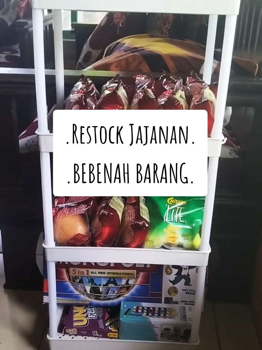 Restock jajanan kecil.. rak 4 susun. #restockasmr #jajanan #fyp 