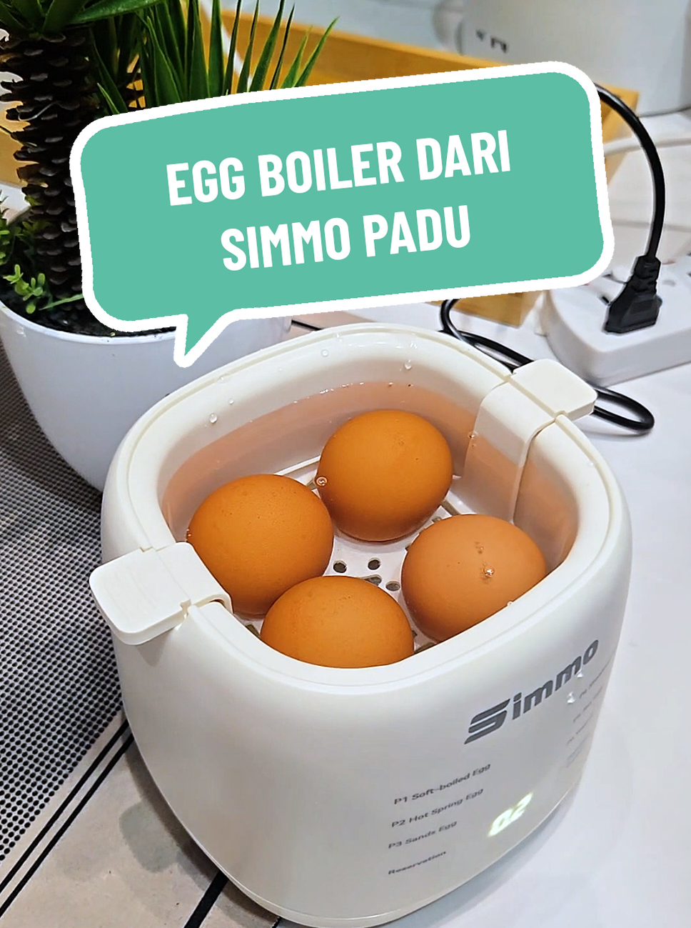 Nak kasi telur jadi ala ala kedai kopi tu..tolong beli ni...paduuu kawan kawan..😁❤️🤩 #eggboiler  #simmo  #eggsteamer  #telurrebus  #telur 