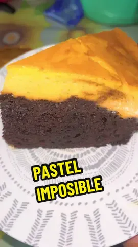 🥮 COMO SERVÍ MI DELICIOSO PASTEL IMPOSIBLE 🫶 #delicious #food #cake 