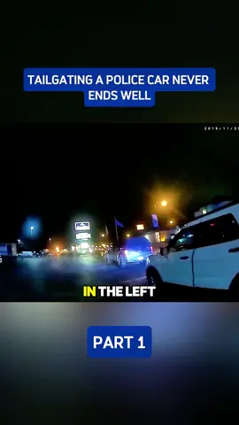 Tailgating a Police Car Never Ends Well #cops #bodycamcops 