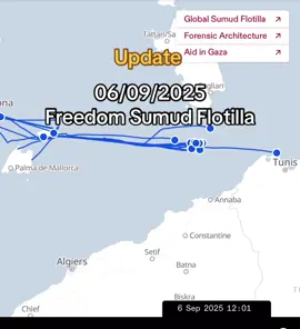 Update 07/09/2025 Golab Sumud Flotilla next destination 🇹🇳 #globalsumudflotilla #gaza #fypシ゚viral🖤tiktok #oslo #solidarity 