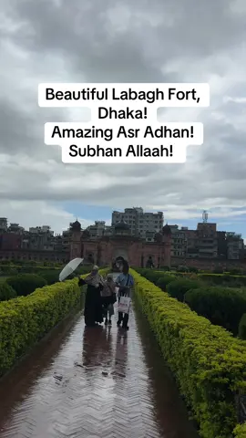 SubhanAllah! Stunning Adhan with the breathtaking view of Lalbagh Fort, Dhaka! 🌙✨May Allah swt bless us all. Aameen. 