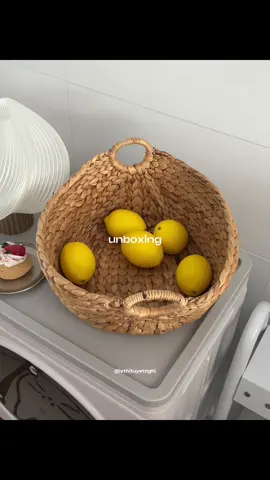 sắm được cái giỏ lục bình decor cũng này nọ lắm nha 🍋 #unboxing #asmr #decor #thinhhanh #LearnOnTikTok 