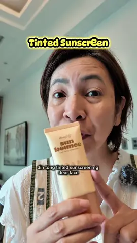 Dear Face Sun Bounce tinted sunscreen is non comodogenic and hypoallergenic. UVA/UVB sun protection, SPF50+ PA+++ Lightweight, no whitecast, non-greasy and matte finish. #TintedSunscreen  #MatteSunscreen  #SunProtection  #AntiAging  #DearFaceSunBounce 