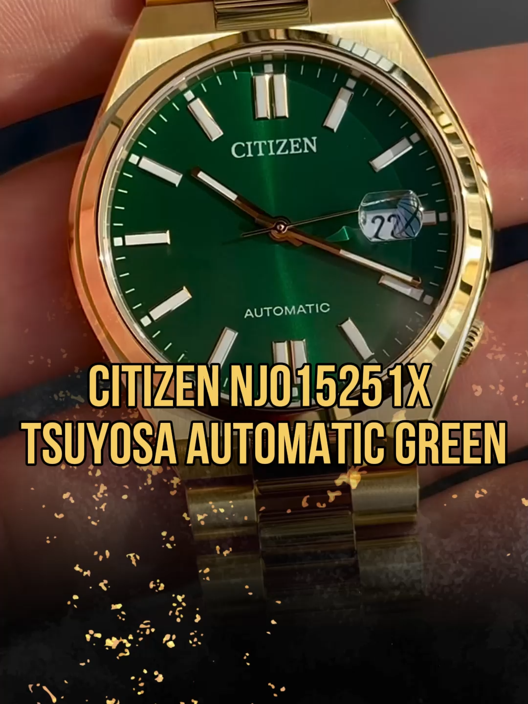 Bền bỉ với công năng nổi trội: Đồng hồ Citizen NJ015251X Tsuyosa Automatic Green #luxshopping #citizen #NJ015251X #watch