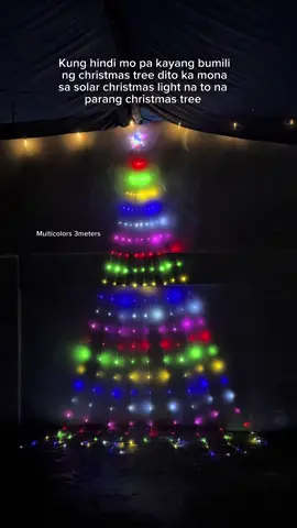 Feel na feel na talaga namin ang paskor grabi ang ganda neto at ang mura🫶🏻  #solarchristmaslights #solarchristmastreelights #christmaslights 