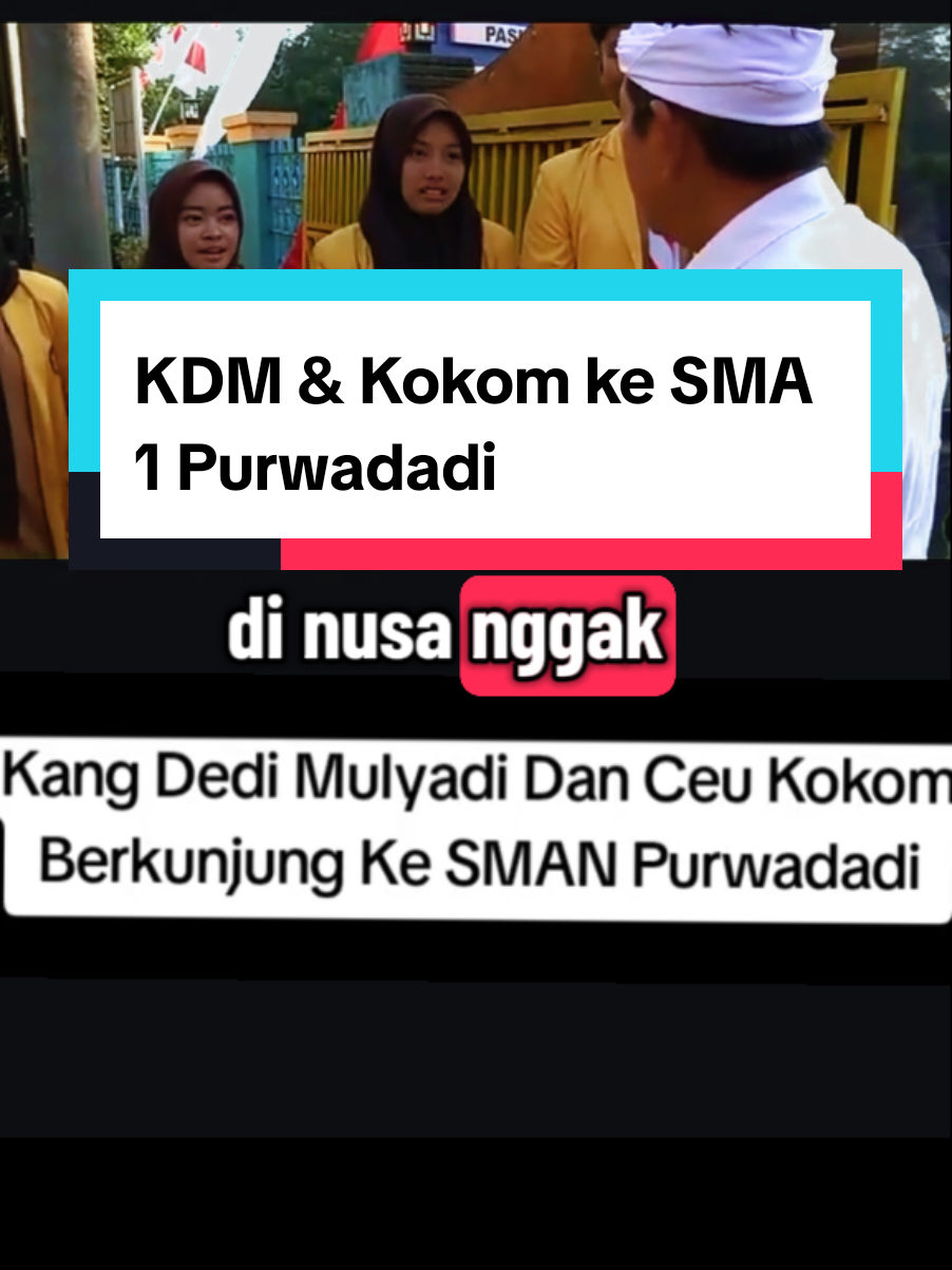 Moment saat ceu kokom komariah dan kang dedi mulyadi berkunjung ke SMA 1 Purwadadi mengenang masa lalu. sc. : dedimulyadiofficial tiktok #kokom #komariah #dedimulyadi #kangdedimulyadi #sman1purwadadi 