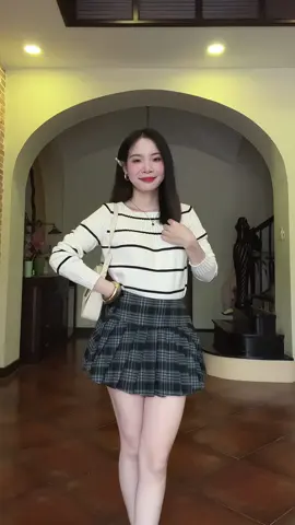 Áo len kẻ xinh #aolen #aolenxinh #aolennu #OOTD #outfitideas 