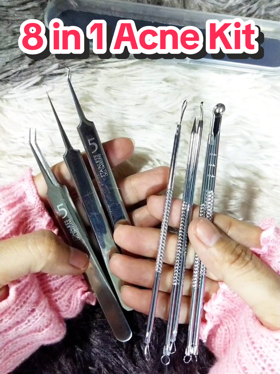 Say goodbye to stubborn blackheads and pimples with our 8 in 1 Stainless Steel Acne Kit! ✨ Precision tools imported from Germany for a safe, easy, and effective facial cleansing experience. Perfect for beginners and skincare pros alike #acneremoval  #blackheadremover  #skincaretools  #stainlesssteeltools  #tweezerset  