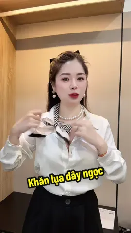 Khăn lụa dây ngọc trai #khanlua #khanluangoctrai #khanluadep #khanluaquangco #tepnungniu