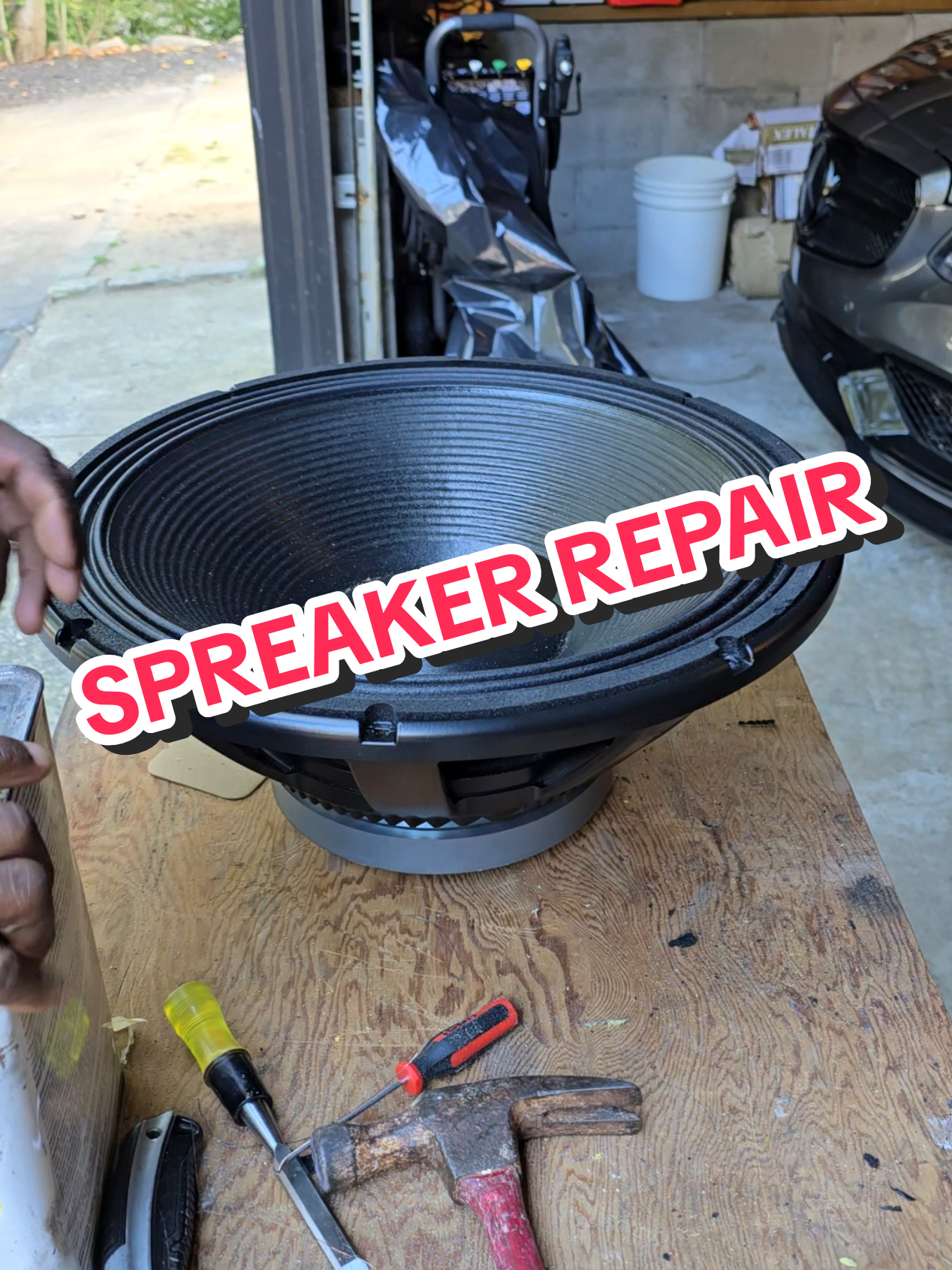 SPREAKER REPAIR #CARAUDIO #FABRICATION #CARACCESSORIES #BASS #SOUND 