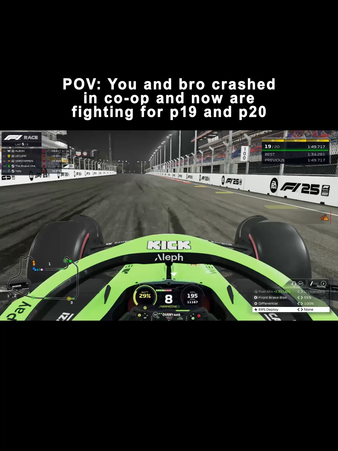 So intense 🔥🔥 JOIN TFC TODAY, 2 SPOTS AVAILABLE IN T1!!! LINK IN COMMENTS #f1 #leagueracing #f1tiktok #f125 #ea #codemasters #coop #coopcareer