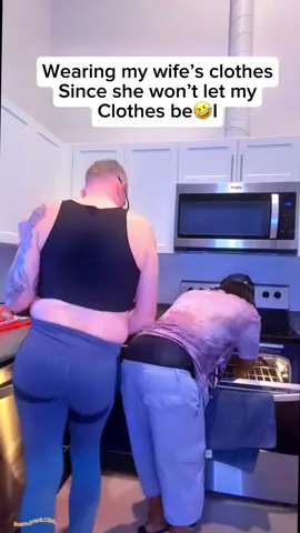 Wearing my wwife’s clothes Since she won’t let my clothes be😂l 😂😂😂😂#funnyvideos #prank #fypシ゚viral #foryou #scarecam 
