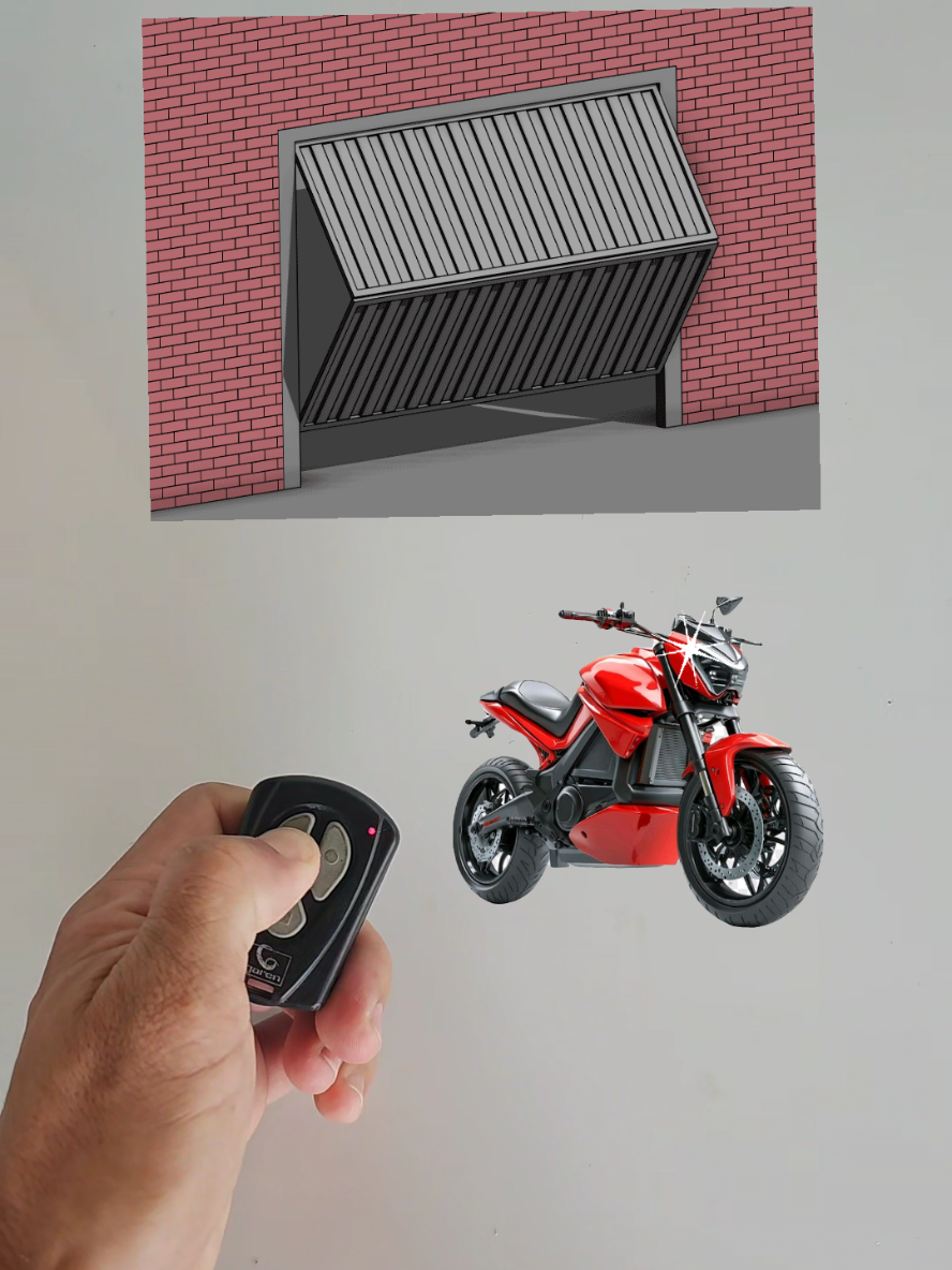 sabias que dá pra instalar o controle remoto do seu portão diretamente no pisca-alerta da sua moto. #conteúdoeducacional 