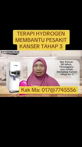 Alhamdulillah terapi hydrogen  Membantu Nor Azizun seorang pesakit kanser kembali sihat dan bertenaga. Untuk info lanjut wasabi  kak ma 017🌸7745556 #fyp #inhalerhydrogen