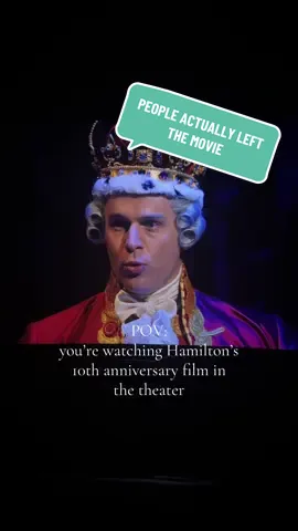 Watching Hamilton on the big screen was such a cool experience! As you can see, the people were excited and that bothered some movie goers who actually got up and left! 😅 would you have stayed?  #hamilton #hamiltonmusical #hamifilm #hamilton10yearanniversary #tiktokscenestealercontest 