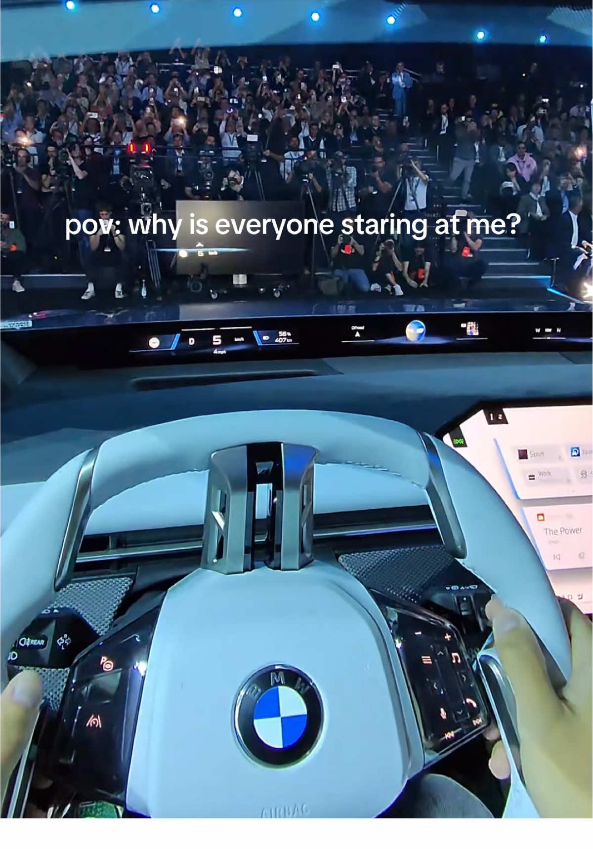 The ultimate ✨main character✨ moment.  The new BMW iX3.   #BMWiX3 #BMW #BMWNewEra #NeueKlasse #fyp    BMW iX3 50 xDrive: WLTP energy consumption combined: 17,9 - 15,1 kWh/100 km; WLTP CO₂ emissions combined: 0 g/km; CO₂ class: A; WLTP electric range: 679-805km   BMW Individual Steering Wheel in digital white available for order optionally starting from 01/26.   Screen contents are subject to change due to ongoing software updates.